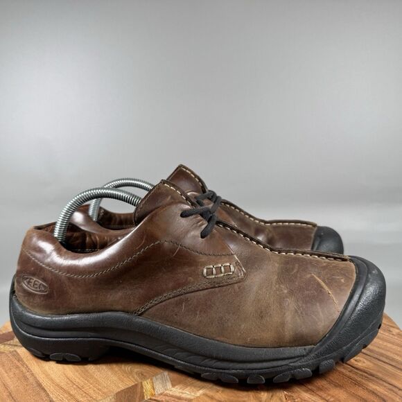 Mens Keen Boston III Brown Leather Casual Comfort Walking Sneakers Size 10.5 D - Picture 1 of 8